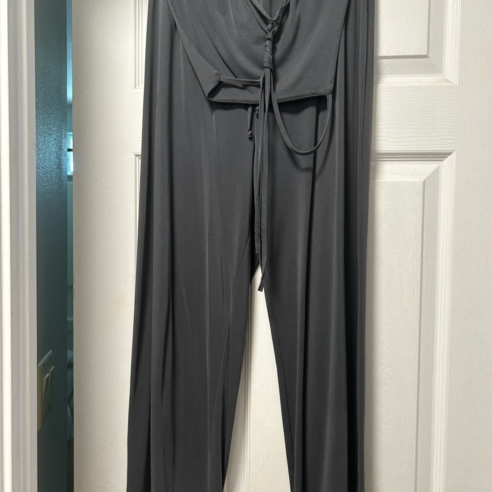 American Eagle Outfitters Charcoal Jumpsuit